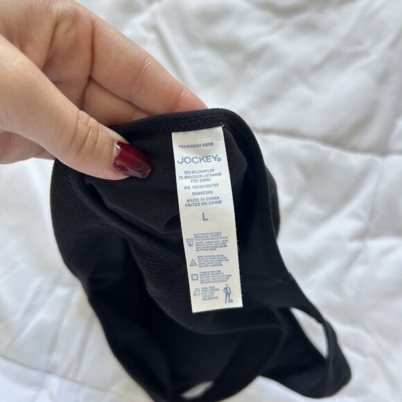 Jockey Womens Large L Black Seamless Bra Bralette Smoothing Stretch Yoga - Picture 4 of 5